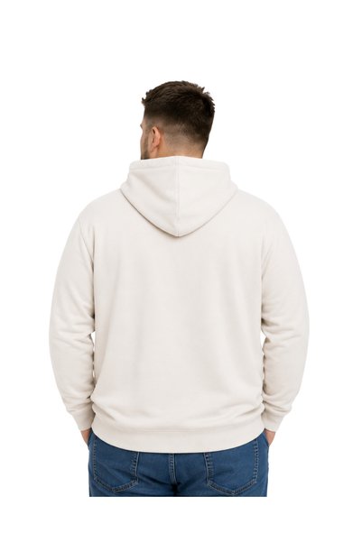 BattalModa Men's Large Size Bone Two Thread Pursuit Sweatshirt 3Xl-4Xl-5Xl-6Xl