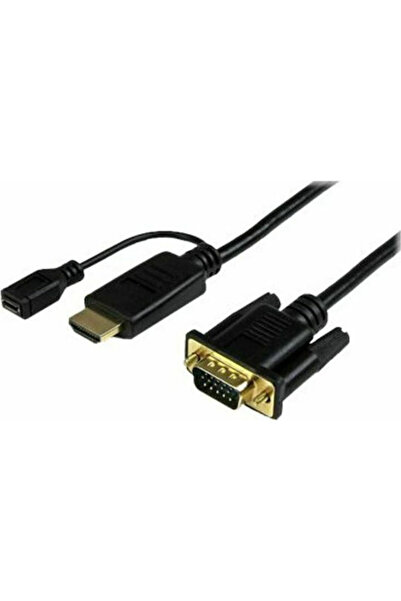 startech Καλώδιο HDMI Αρσενικό - VGA Αρσενικό / micro USB Αρσενικό 2μ Μαύρο Κ...