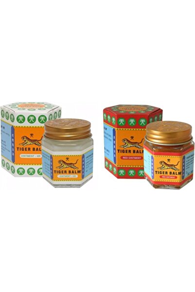 Tiger Balm Red and White Ointment Bundle (2 x 30g) Pack of 2 Jars
