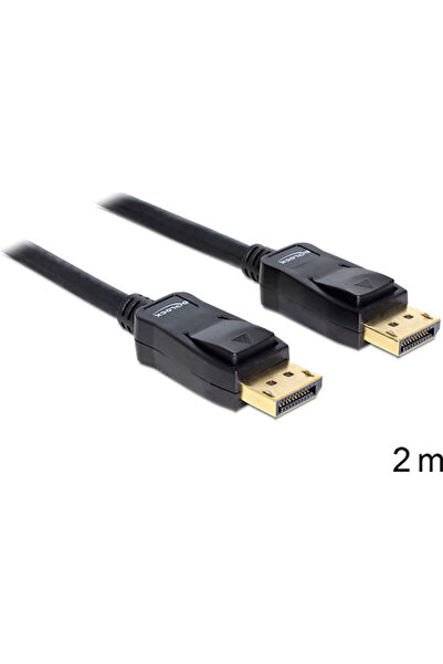 DELOCK Καλώδιο DisplayPort αρσενικό - DisplayPort αρσενικό 2μ Μαύρο (82585)