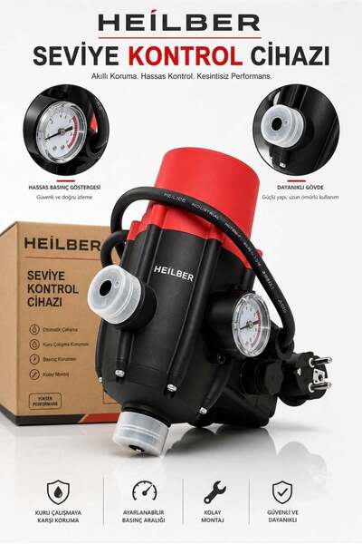 HEİLBER BA0115359 Elektronik Hidrofor Seviye Kontrol Cihazı Press Control Bas...