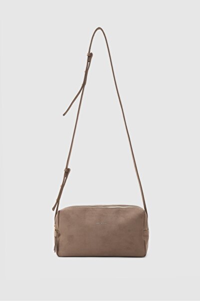 Shule Bags Rodeo Suede Shoulder Bag Mink