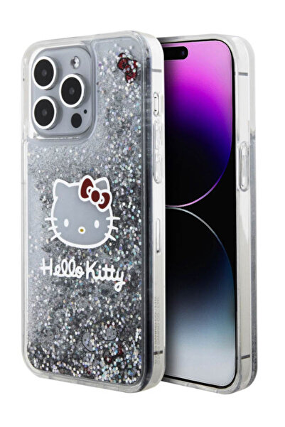 Hello Kitty Θήκη πλάτης με γκλίτερ για iPhone 15 Pro Max - Διαφανής