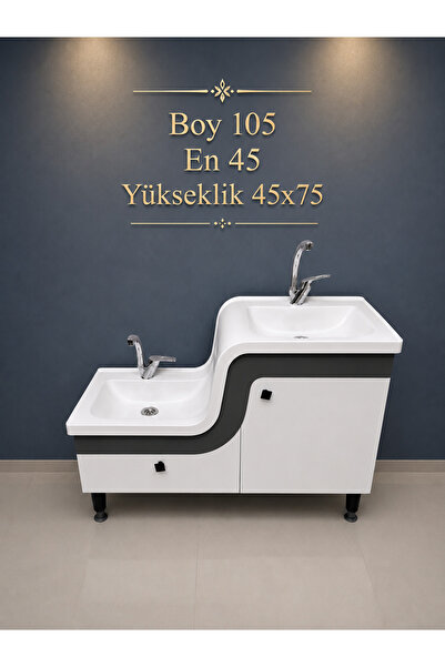ADNAN MOBİLYA Z Lavabo/Abdest Lavabosu/Çocuk yaşlı engelli lavabosu105x45 ant...