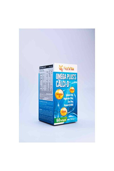 NatVita Omega Plus Calci D Bone, Heart, and - 60 Capsules