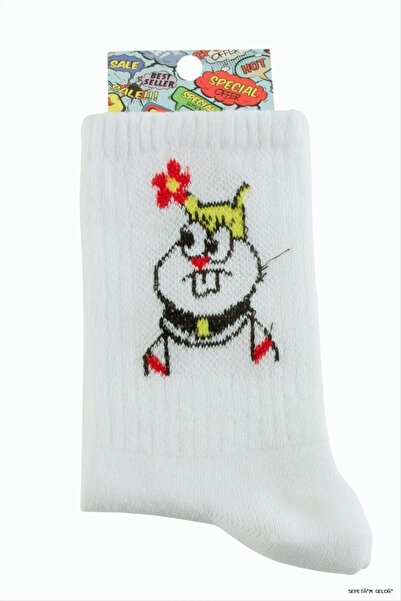 ZERO LAND Spt-Gld Snowman College Socks (125718) 8X28 White