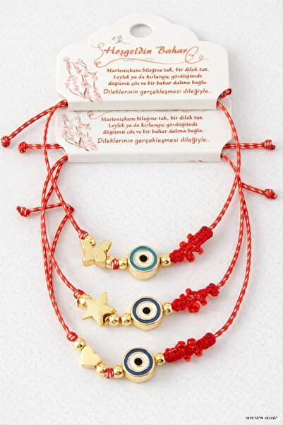 ZERO LAND Spt-Gld Nazar Marteniçka (131647) Bracelet Red