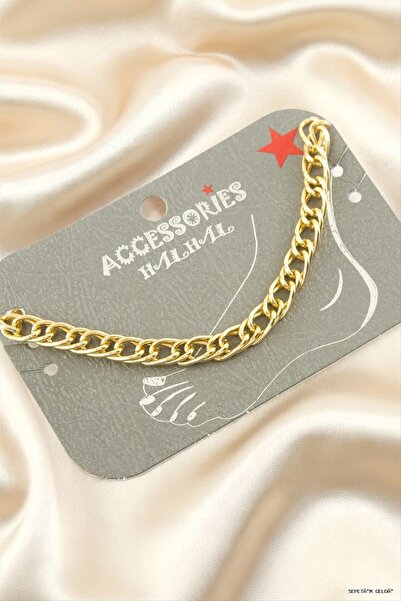 ZERO LAND Spt-Gld Double Ring Chain (125828) Anklet Yellow