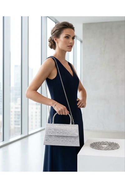 Givenza Night Glow Evening Dress Bag with Chain Strap