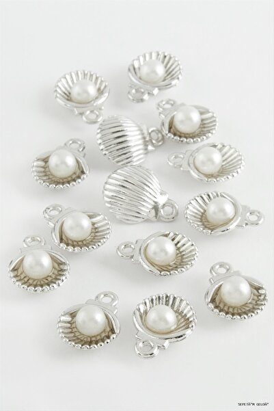 ZERO LAND Spt-Gld Oyster Pearl Metal Horse 1 Piece (125339) Silver Color