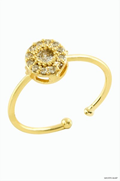 ZERO LAND Spt-Gld Round Zircon Stone Metal (125457) Ring Yellow