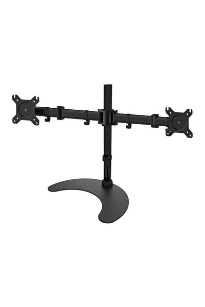 Techly ICA-LCD 3410 Dual-Arm Desk Monitor Stand, 13-27 inch, Black
