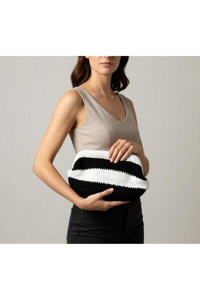 EFLİNS Bag Hand Knitted Macrame