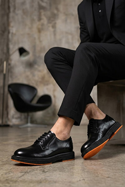 MARCOMEN 22456 Black Genuine Leather Men's Shoes