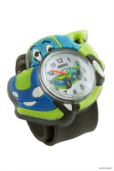 ZERO LAND Spt-Gld Car Pat Pat Children's Watch (232820), Black.