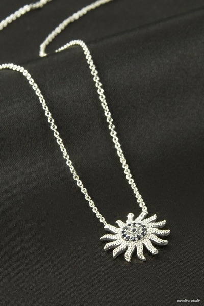ZERO LAND Spt-Gld Star Zircon Stone Necklace (130557) Silver Color