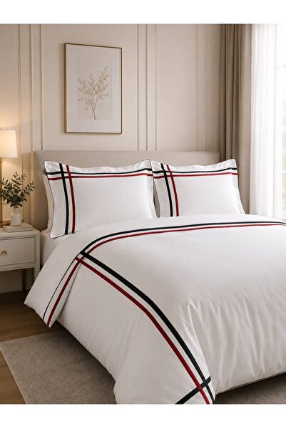 Uçkan home 100% Cotton Double Duvet Cover Set