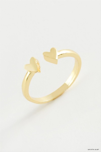 ZERO LAND Spt-Gld Heart Joint (131940) Ring Yellow