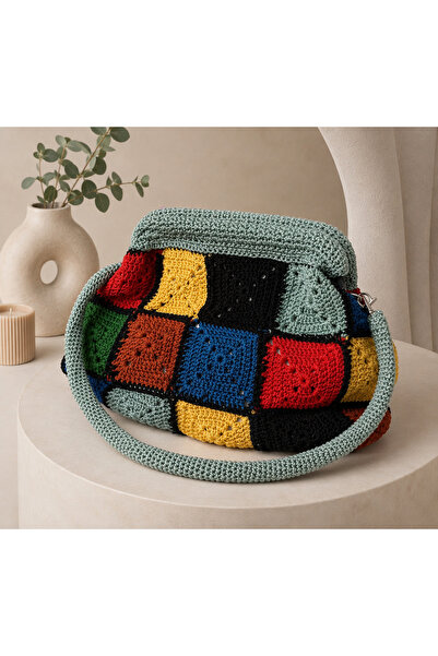 EFLİNS Bag Hand Knitted Macrame