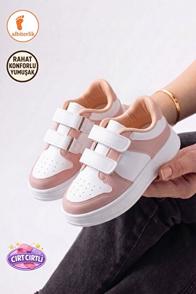 AlbiShoes Unisex Velcro Comfortable Sole Soft Daily School Girls Boys Sneaker...