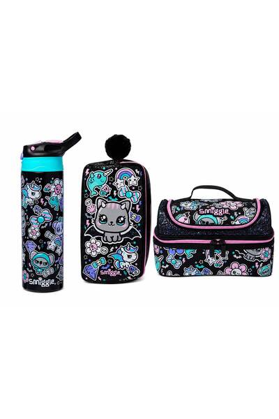 SMIGGLE Trailblazer Siyah Okul Seti 3'lü-Siyah Mix2