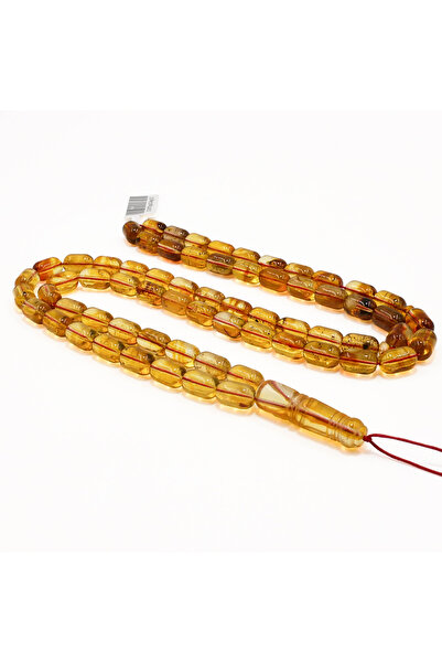 Generic Brand Clear Baltic Amber Rosary with Inclusions – 66 Bead 7-11.5mm Tr...