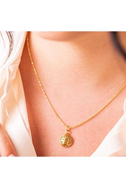 Luamor Jewelry Gümüş El Yapımı Paralı Medusa Sikke zincirli Kolye 925 Ayar Gü...