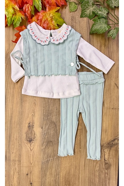 CemBebe Girl baby 3-piece seasonal jersey set