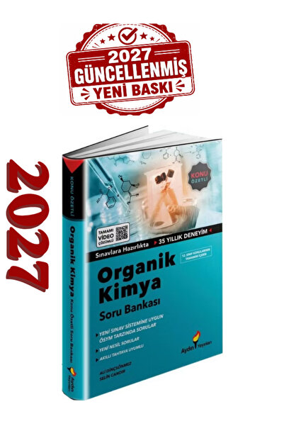 Aydın Yayınları aydın Ayt Organik Kimya Soru Bankası 2027 Ösymye Uygun Yeni B...