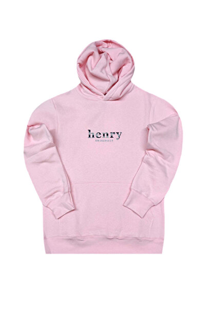 HENRY CLOTHING Ανδρικό φούτερ με κουκούλα Henry Originals - Ροζ 3-803