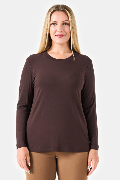 TOLGA SARAÇOĞLU 11010 Bi̇tter Bicycle Collar Long Sleeve Basic Knitted Blouse