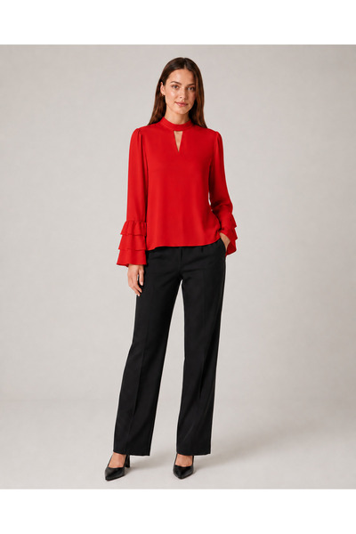 ROCMAY Plus Size Volan Sleeved Blouse