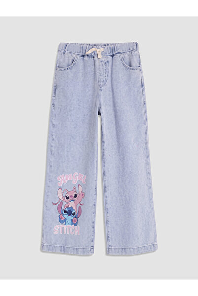 LC Waikiki Two Mt Shop Quality Lcw Kids Blue Wideleg Stitch and Angel Printed...