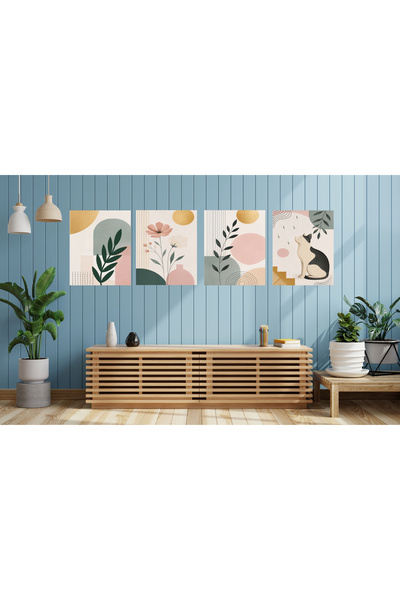BELKAN DESİGN 15x21 4'lü Canvas Tablo