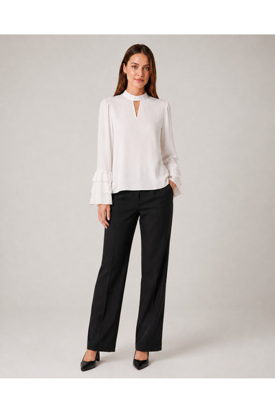 ROCMAY Plus Size Volan Sleeved Blouse