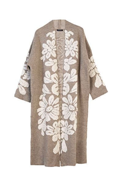 Nisan Floral Pattern Long Cardigan