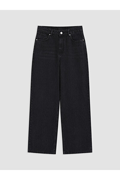 LC Waikiki Xside Black Wideleg Women's Jean Pants
