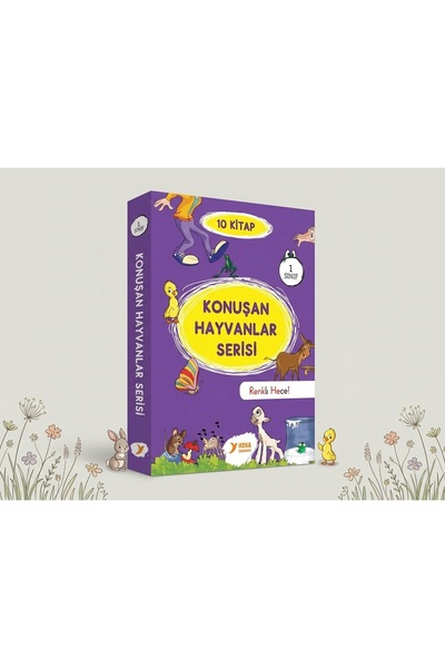 KİTAPİSEM 1. Sınıf Renkli Resimli Konuşan Hayvanlar Hikaye Seti (10 Kitap)