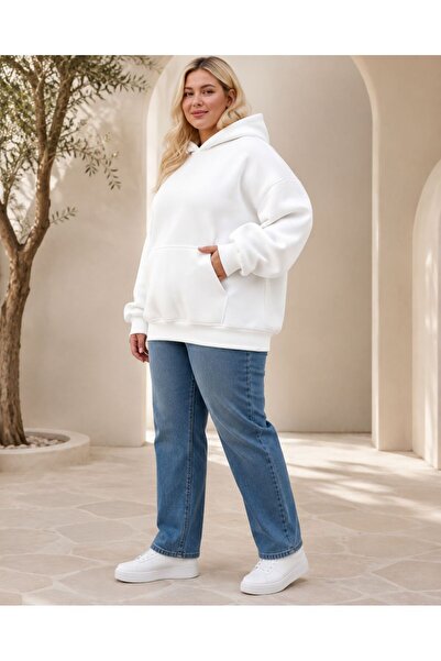 ZEMLİYA Unisex Oversize Φούτερ με κουκούλα σε casual street style
