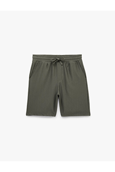 Koton Bermuda Shorts with Pockets and Tie Waist