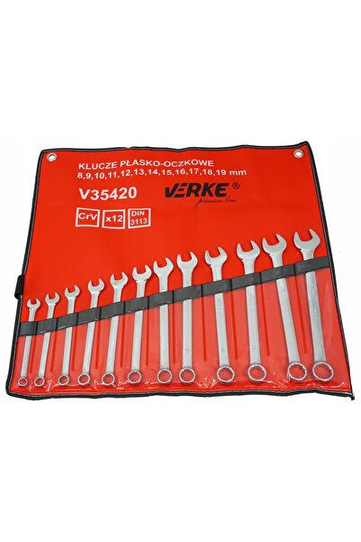 VERKE V35420 CHEI DE ȘURUBELNIT CU CAP PLAT 12 BUC. 8-19mm CU CAPAC