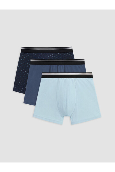 LC Waikiki Mixed Cotton Flexible Men's Boxer Briefs 3-Pack