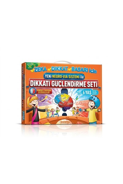 KİTAPİSEM 6 Yaş Dikkati Güçlendirme Seti(3 Kitap - Organik Boyalı & Çıkartmal...