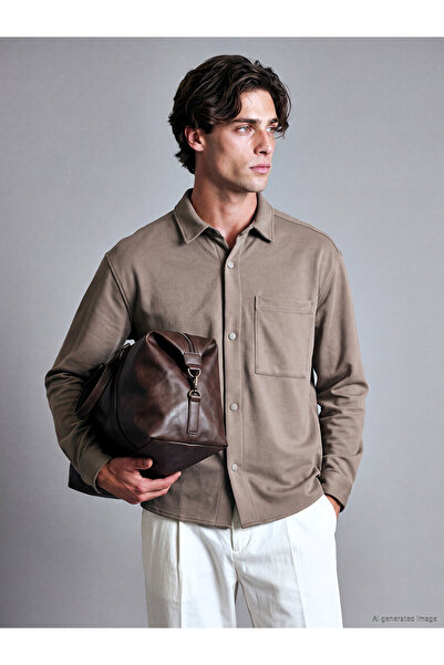 LC Waikiki Nevavm with Difference Lcw Vision Brown Plain Standard & Regular M...