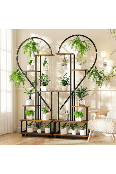 KEKE Flower Rack with Shelves Living Room Floor-to-Floor Balcony Wrought Iron...
