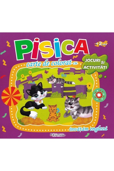 ERC PRESS Carte de colorat cu jocuri si activitati: Pisica