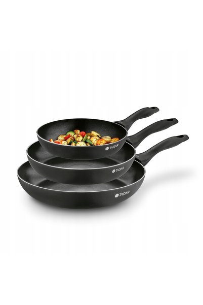 Tadar Set de tigăi pentru gaz antiaderente SOLIDNE BLACK Galet 20/24/28