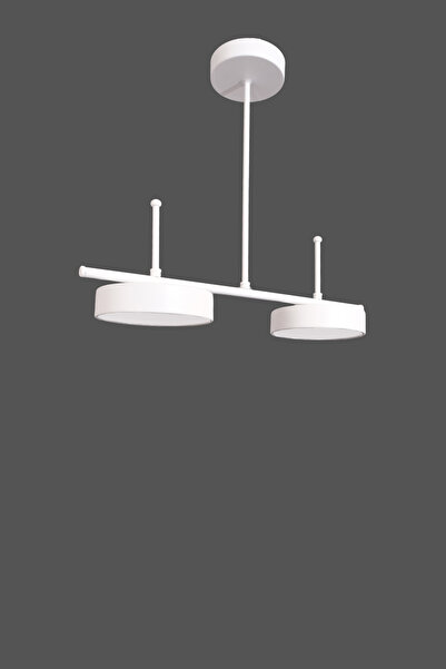 Fer Avize Çello Led Modern Tasarım 3 Renk Işık Seçenekli Enerji Tasarruflu 2'li Led Avize Mutfak Salon Çocuk Odası Giyinme Odası