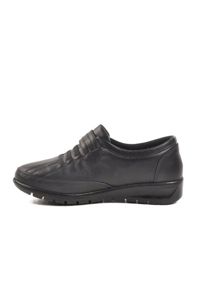 Voyager Black Genuine Leather Velcro Anatomical Comfortable Non-Slip Sole Wom...