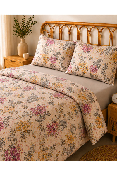Palmex Home Double Size Winterfell Cotton Bedding Set (Duvet Cover - Sheet - Pillowcase)